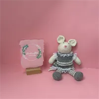 Hand knitted mouse in dress 1 gallery shot 2