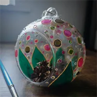Hand Painted Glass Art Decor Baubles