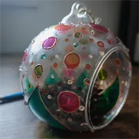 Hand Painted Glass Art Decor Baubles 5