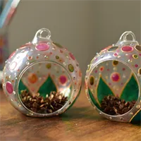 Hand Painted Glass Art Decor Baubles 7