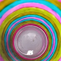 Hand Painted Glass Votive Candle Holder 2