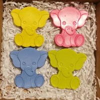 Hand Poured Elephant shaped wax crayons