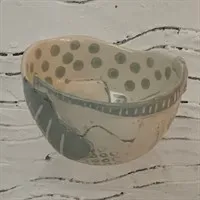 Handmade ceramic bowl side 2