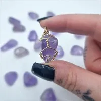 Amethyst gold fill pendant gallery shot 7