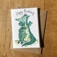 Handmade Dragon birthday card gallery shot 2