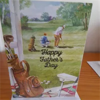 Handmade Fathers Day Golf Card.