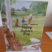 Handmade Fathers day Golf card. 1