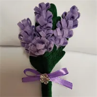 Handmade felt Lilac flowers on a leaf  b 1 gallery shot 3