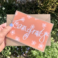 Handmade Floral Congratulations Card