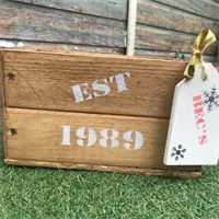 Handmade personalised date crates 7