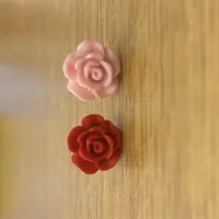 Handmade polymer clay flower stud earrings gallery shot 1
