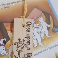 Handmade pure wood Giraffe book mark 3