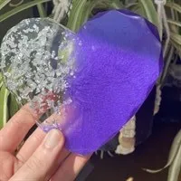 Handmade resin heart coasters