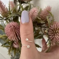 Handmade Silver Plated Adjustable Ring