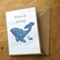 Handmade Whale done / Well done card gallery shot 12