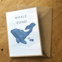 Handmade Whale done / Well done card gallery shot 9