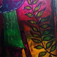 Handpainted Abstract Mushroom Witch Vase 5