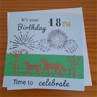 Happy 18th Birthday Horse and Foal card. 3