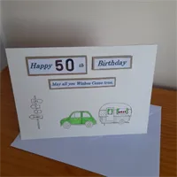 Happy 50th Birthday caravan hand made ca 3