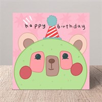 Happy Birthday Bear Greeting Card