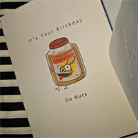 Happy Birthday, Go Nuts. Birthday card.  2