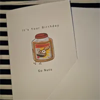 Happy Birthday, Go Nuts. Birthday card.  4