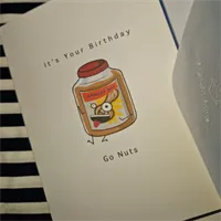 Happy Birthday, Go Nuts. Birthday card.  10