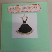 Named Happy Birthday Hand Made Card.