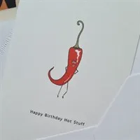 Happy Birthday Hot Stuff. Birthday Card
