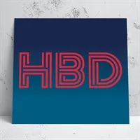 Hbd Birthday Card