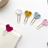 Heart Gold Paperclip Stationery Bookmark