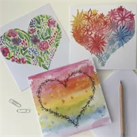 Heart Valentines Greetings Cards Pack