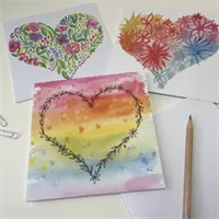 Heart Greetings Cards Pack/Set Handmade  5 gallery shot 15