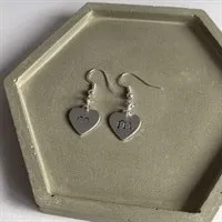 heart initial personalised earrings