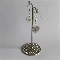 heart initial personalised earrings gallery shot 2