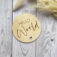 Hello World Photo Prop Baby Announcement
