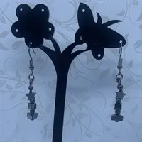 Hematite multi shape Dangle Earrings gallery shot 7