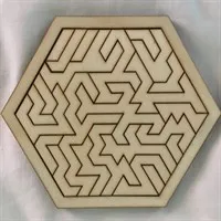 Hexagonal Geometric Wooden Tray Puzzle