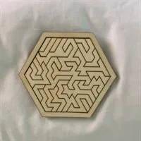 Hexagonal Geometric Wooden Tray Puzzle different