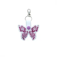 Hibiscus Butterfly Keyring