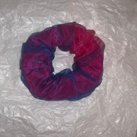 Hot Pink Satin & Tulle Scrunchie