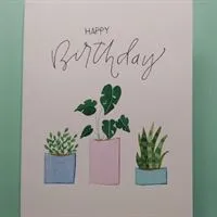 House Plant Birthday Card 🌿