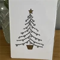 Illustrated Christmas Tree Card Silver 1 gallery shot 5