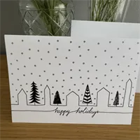 Illustrated Christmas Village Card