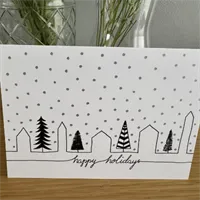 Illustrated Christmas Village Card 3