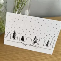 Illustrated Christmas Village Card 4