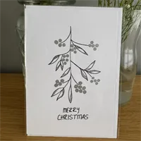 Illustrated Mistletoe Christmas Card 1