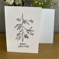 Illustrated Mistletoe Christmas Card 2