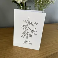 Illustrated Mistletoe Christmas Card 3