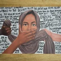 Islamophobia political art piece